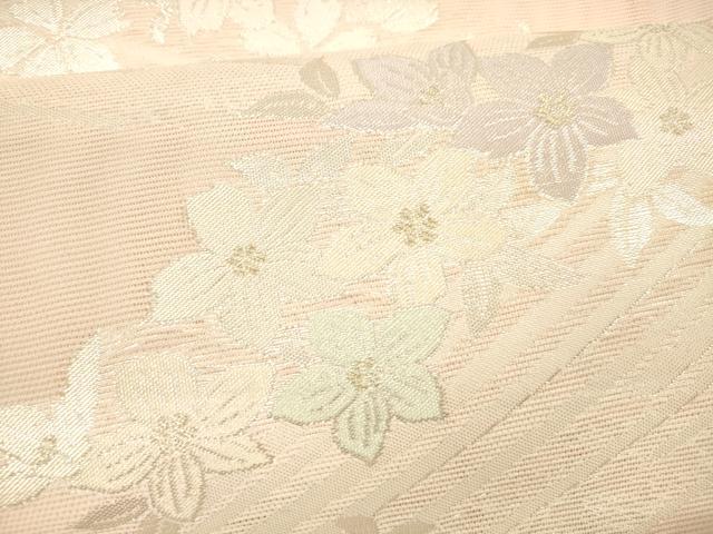 平和屋着物＊夏物 六通柄 京袋帯 草花文 金銀糸 DAAY8401cm