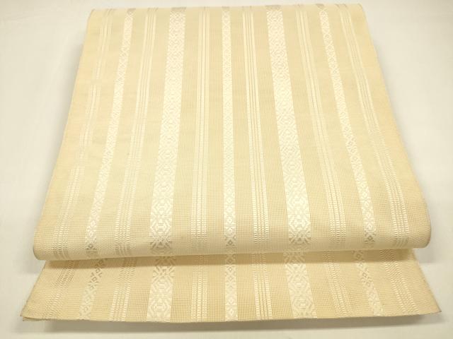 平和屋着物＊夏物 本場筑前博多織 八寸名古屋帯 紗献上 肌色 正絹 逸品 DAAY8405cm