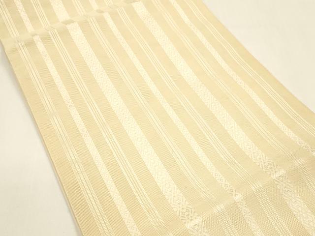 平和屋着物＊夏物 本場筑前博多織 八寸名古屋帯 紗献上 肌色 正絹 逸品 DAAY8405cm