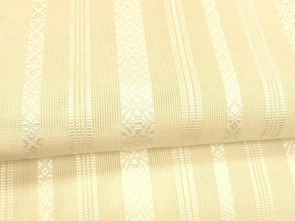 平和屋着物＊夏物 本場筑前博多織 八寸名古屋帯 紗献上 肌色 正絹 逸品 DAAY8405cm
