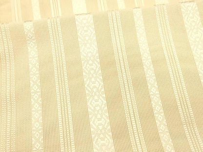 平和屋着物＊夏物 本場筑前博多織 八寸名古屋帯 紗献上 肌色 正絹 逸品 DAAY8405cm