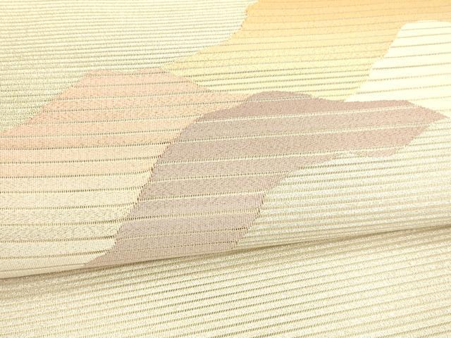 平和屋着物＊夏物 絽綴れ 八寸名古屋帯 抽象文様 銀糸 正絹 逸品 DAAY8407cm