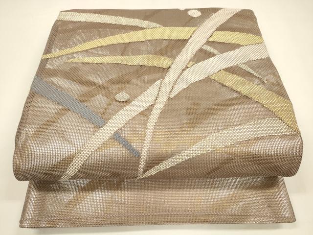 平和屋着物＊夏物 太鼓柄袋帯 露草文 金糸 正絹 逸品 DAAY8410cm