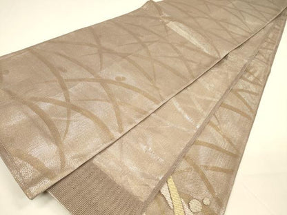 平和屋着物＊夏物 太鼓柄袋帯 露草文 金糸 正絹 逸品 DAAY8410cm