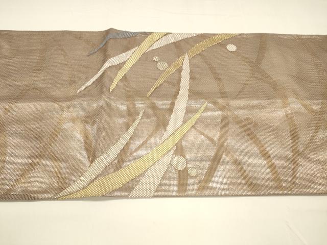 平和屋着物＊夏物 太鼓柄袋帯 露草文 金糸 正絹 逸品 DAAY8410cm