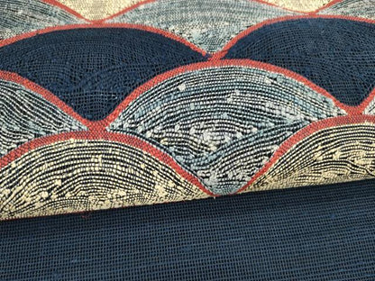 平和屋着物＊夏物 八寸名古屋帯 青海波文 正絹 逸品 DAAY8412cm