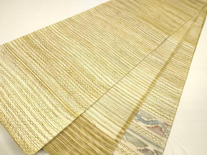 平和屋着物＊夏物 太鼓柄袋帯 抽象文様 正絹 逸品 DAAY8428cm