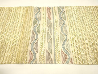 平和屋着物＊夏物 太鼓柄袋帯 抽象文様 正絹 逸品 DAAY8428cm