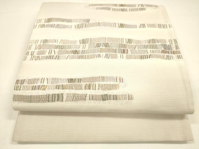 平和屋着物＊夏物 太鼓柄袋帯 抽象文様 正絹 逸品 DAAY8429cm