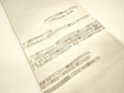 平和屋着物＊夏物 太鼓柄袋帯 抽象文様 正絹 逸品 DAAY8429cm