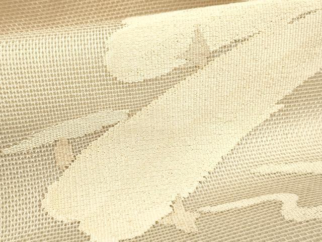 平和屋着物＊夏物 八寸名古屋帯 抽象文様 銀糸 正絹 逸品 DAAY8432cm