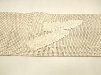 平和屋着物＊夏物 八寸名古屋帯 抽象文様 銀糸 正絹 逸品 DAAY8432cm