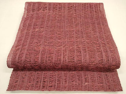 平和屋着物＊夏物 八寸名古屋帯 間道 今様色 正絹 逸品 DAAY8435cm