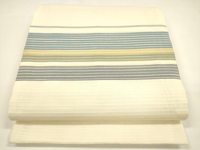 平和屋着物＊夏物 太鼓柄袋帯 横段文 銀糸 ますいわ屋扱い 正絹 逸品 DAAY8437cm