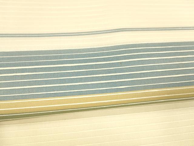 平和屋着物＊夏物 太鼓柄袋帯 横段文 銀糸 ますいわ屋扱い 正絹 逸品 DAAY8437cm