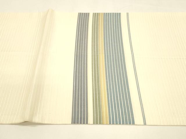 平和屋着物＊夏物 太鼓柄袋帯 横段文 銀糸 ますいわ屋扱い 正絹 逸品 DAAY8437cm