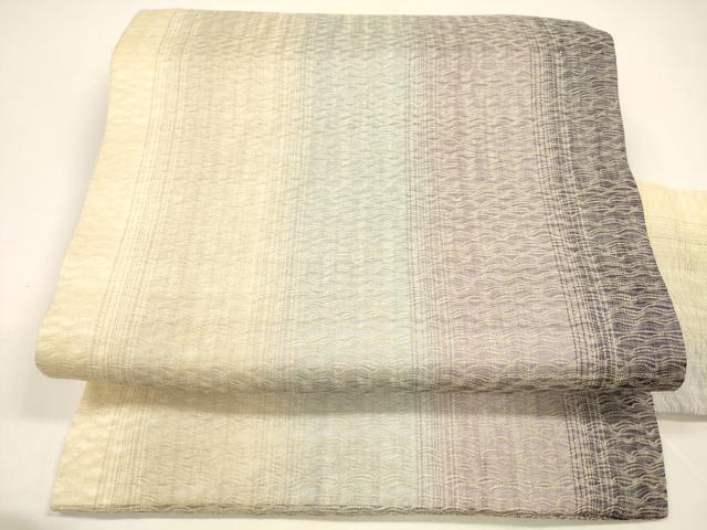 平和屋着物＊夏物　全通柄九寸名古屋帯　間道　正絹　逸品　DAAY8439cm
