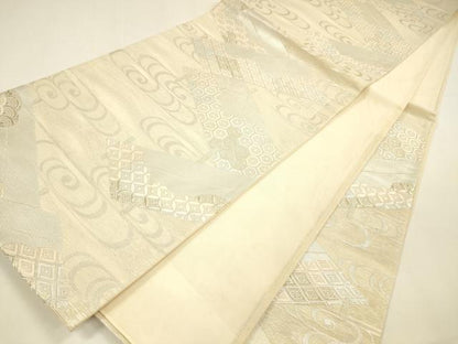 平和屋着物＊夏物 六通柄袋帯 唐織 流水吉祥文 金銀糸 正絹 逸品 DAAY8441cm