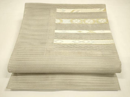 平和屋着物＊夏物 絽綴れ 八寸名古屋帯 抽象文様 金銀糸 正絹 逸品 DAAY8448cm