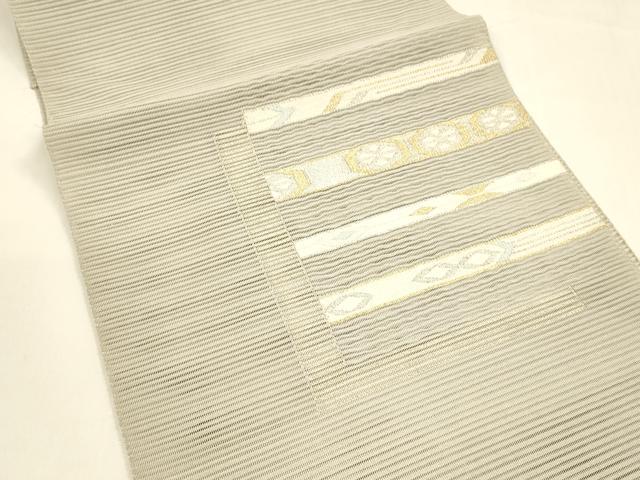 平和屋着物＊夏物 絽綴れ 八寸名古屋帯 抽象文様 金銀糸 正絹 逸品 DAAY8448cm