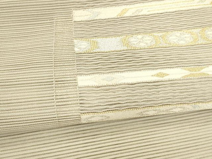 平和屋着物＊夏物 絽綴れ 八寸名古屋帯 抽象文様 金銀糸 正絹 逸品 DAAY8448cm