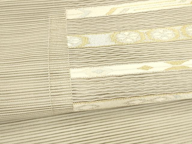 平和屋着物＊夏物 絽綴れ 八寸名古屋帯 抽象文様 金銀糸 正絹 逸品 DAAY8448cm
