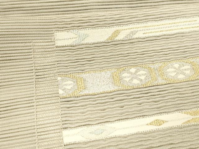 平和屋着物＊夏物 絽綴れ 八寸名古屋帯 抽象文様 金銀糸 正絹 逸品 DAAY8448cm