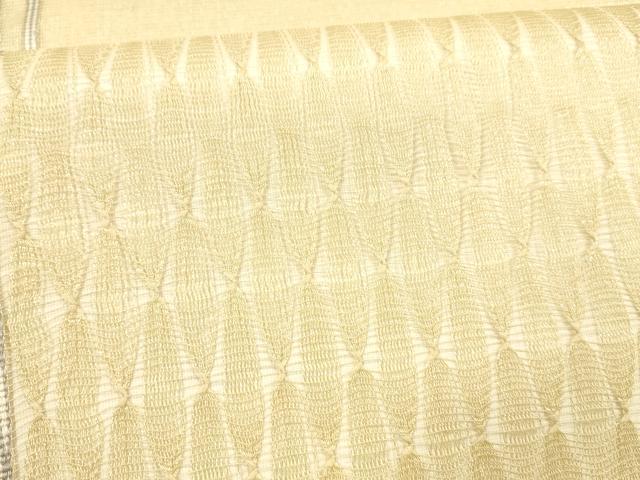 平和屋着物＊夏物 太鼓柄袋帯 もじり織 抽象文様 金糸 正絹 逸品 DAAY8451cm