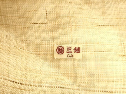 平和屋着物＊夏物 九寸名古屋帯 手描き 夏虫草葉文 三越扱い 麻 逸品 DAAY8454cm