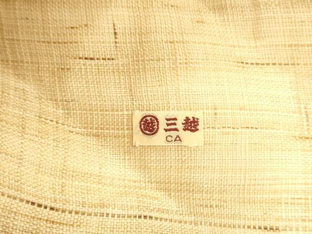 平和屋着物＊夏物 九寸名古屋帯 手描き 夏虫草葉文 三越扱い 麻 逸品 DAAY8454cm