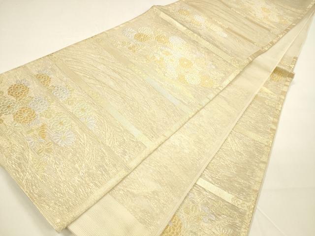 平和屋着物＊夏物 六通柄袋帯 天井蒔絵 金銀糸 正絹 逸品 DAAY8457cm