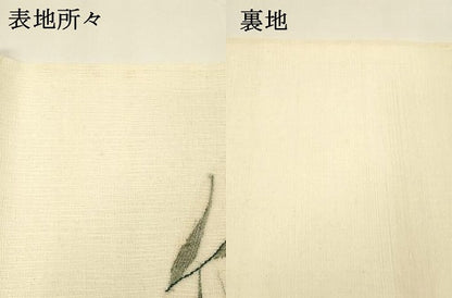 平和屋着物＊夏物 太鼓柄袋帯 草葉文 夏虫 銀糸 正絹 逸品 DAAY8469cm