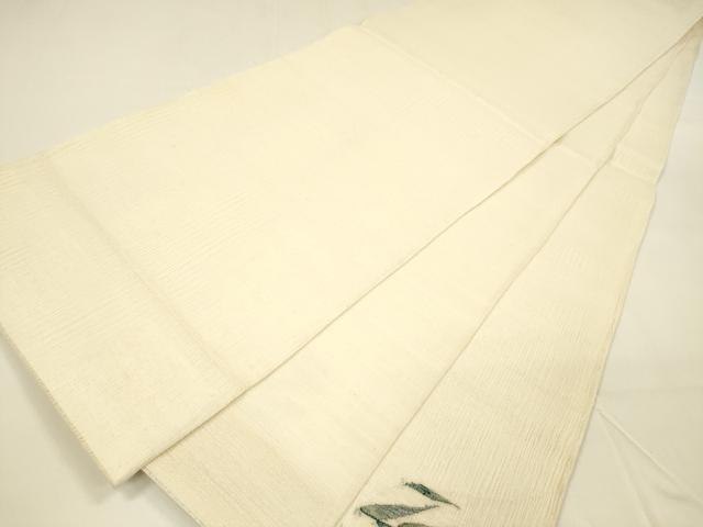 平和屋着物＊夏物 太鼓柄袋帯 草葉文 夏虫 銀糸 正絹 逸品 DAAY8469cm