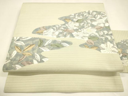 平和屋着物＊夏物 絽塩瀬 九寸名古屋帯 辻が花 正絹 逸品 DAAY8471cm