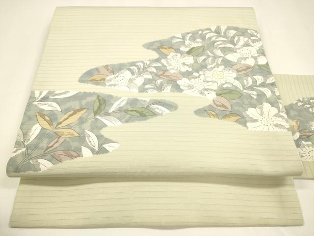 平和屋着物＊夏物 絽塩瀬 九寸名古屋帯 辻が花 正絹 逸品 DAAY8471cm