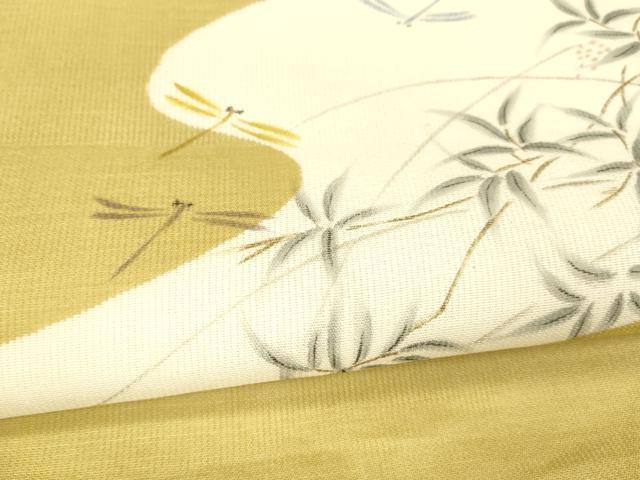 平和屋着物＊夏物 太鼓柄袋帯 手描き 蜻蛉南天文 正絹 逸品 DAAY8474cm