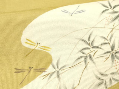平和屋着物＊夏物 太鼓柄袋帯 手描き 蜻蛉南天文 正絹 逸品 DAAY8474cm
