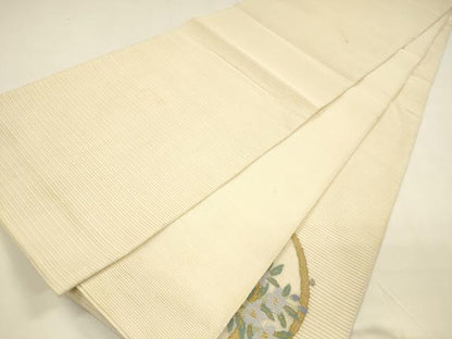 平和屋着物＊夏物 絽綴れ 太鼓柄袋帯 露芝花文 金銀糸 正絹 逸品 DAAY8482cm