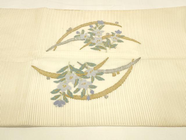 平和屋着物＊夏物 絽綴れ 太鼓柄袋帯 露芝花文 金銀糸 正絹 逸品 DAAY8482cm