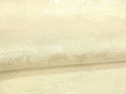 平和屋着物＊夏物 六通柄 本袋帯 花唐草文 銀糸 正絹 逸品 DAAY8484cm