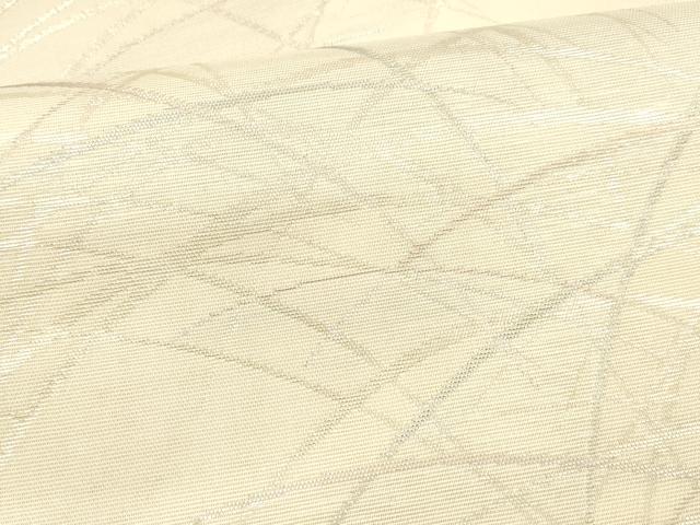 平和屋着物＊夏物 六通柄袋帯 草葉文 銀糸 正絹 逸品 DAAY8488cm