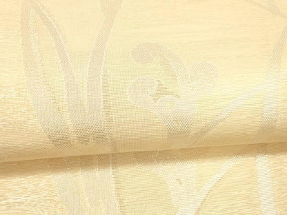平和屋着物＊夏物 六通柄 本袋帯 枝葉文 銀糸 正絹 逸品 DAAY8494cm