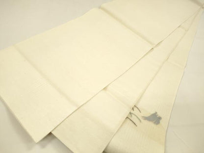 平和屋着物＊夏物 太鼓柄袋帯 芝文 月兎 銀糸 正絹 逸品 DAAY8509cm