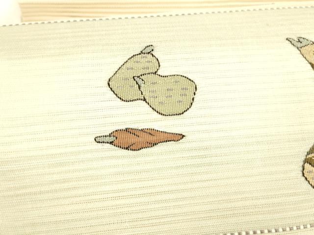 平和屋着物＊夏物 絽綴れ 八寸名古屋帯 成り物 筍 正絹 逸品 DAAY8512cm