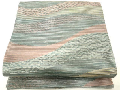 平和屋着物◎六通柄袋帯　流水文　正絹　逸品　DAAY8582cd