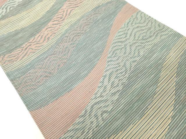 平和屋着物◎六通柄袋帯　流水文　正絹　逸品　DAAY8582cd