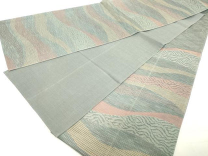 平和屋着物◎六通柄袋帯　流水文　正絹　逸品　DAAY8582cd
