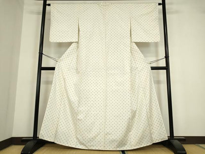 平和屋着物●上質な紬　十字絣　正絹　逸品　DAAY9206az
