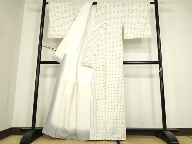 平和屋着物●上質な紬　十字絣　正絹　逸品　DAAY9206az