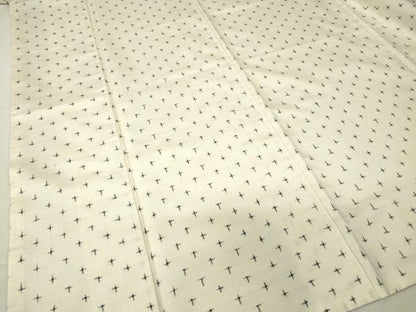 平和屋着物●上質な紬　十字絣　正絹　逸品　DAAY9206az